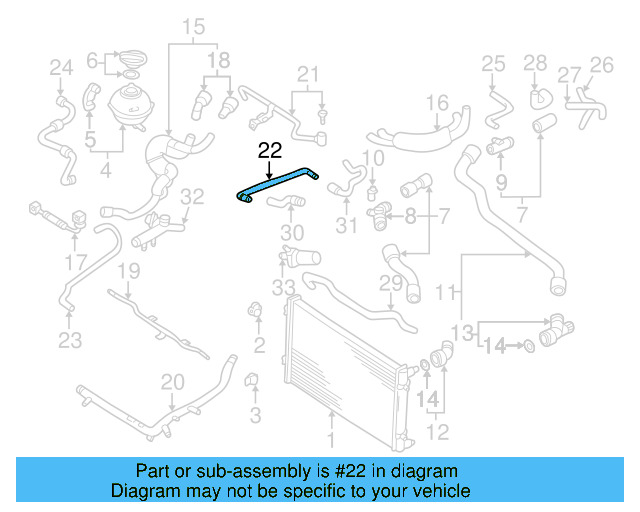 Water Pipe 1C0-121-065 - View 25