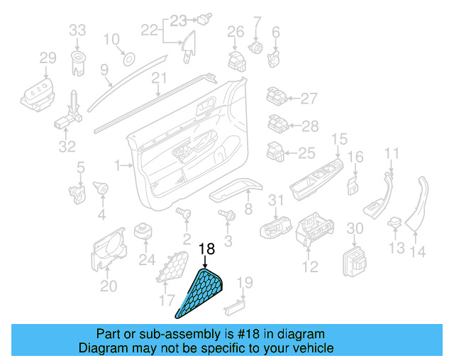 Speaker Grille 1Q1-868-159-A-92W - View 3