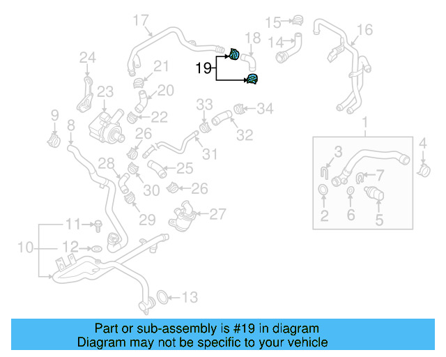 Water Hose 059-121-511-H - View 8
