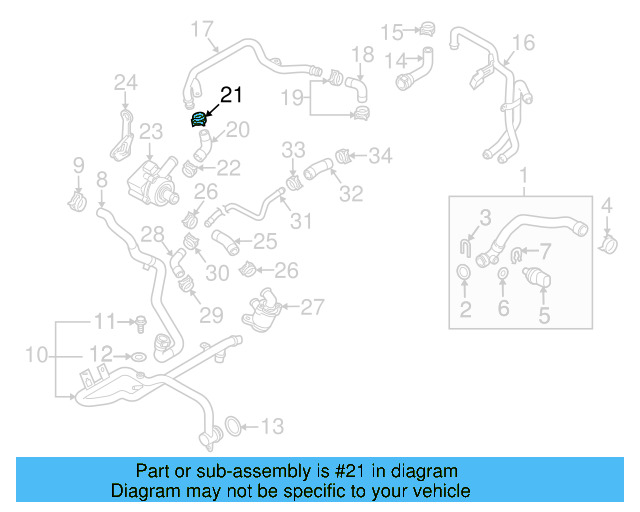 Water Pipe 059-121-064-E - View 10