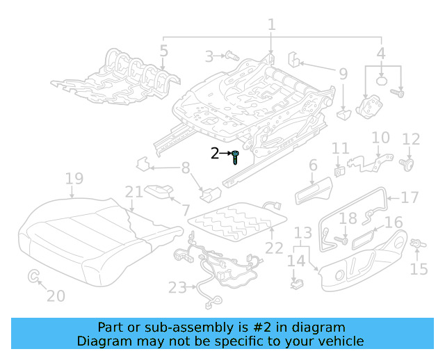 Seat Back Frame Lock Bolt WHT-002-796-B - View 19