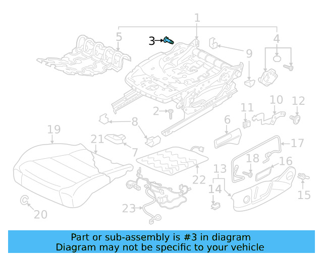 Seat Back Frame Lock Bolt WHT-002-796-B - View 17