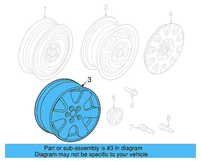 Spare Wheel 1K0-601-027-CB-03C - View 15