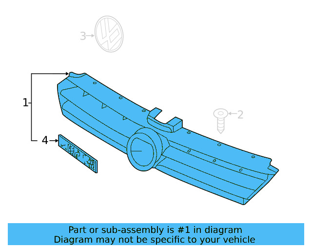 Grille 5GM-853-651-AM-ZLL - View 2