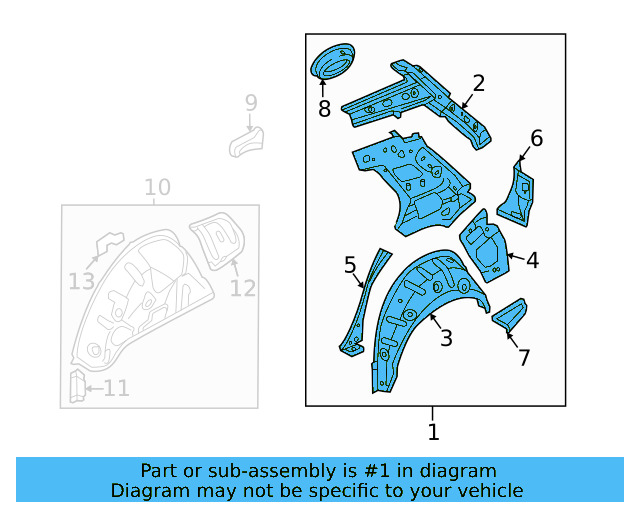 Inner Side Panel 5G4-809-604-A - View 8