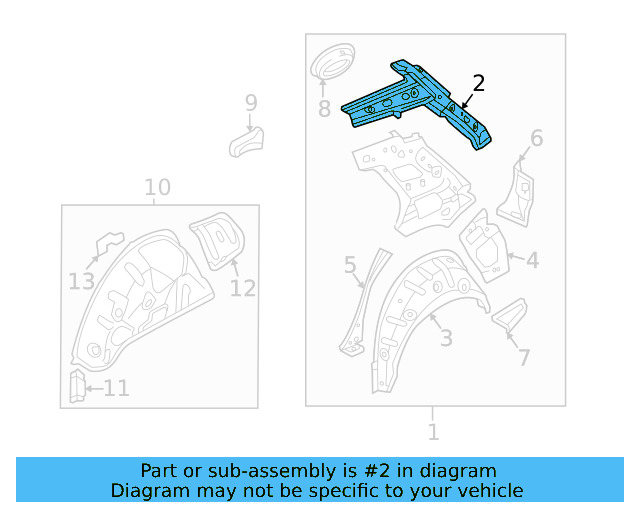 Pillar Reinforced 5G4-809-124 - View 6