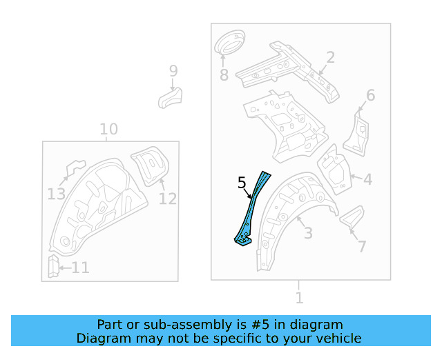 Wheelhouse Brace 5G4-810-422-A - View 8