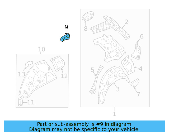 Wheelhouse Brace 5G6-809-129 - View 8