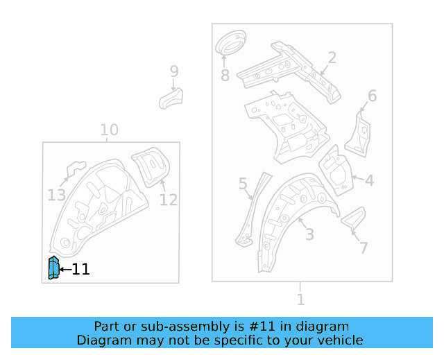 Inner Wheelhouse Adapter 5Q0-802-398 - View 21