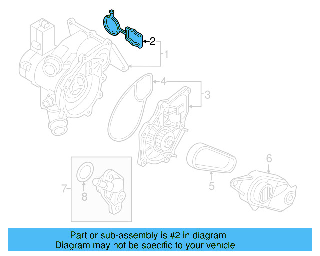 Engine Water Pump Housing Gasket 06K-121-139 - View 22