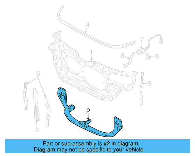 Cross Tube 3B0-199-521-G - View 5