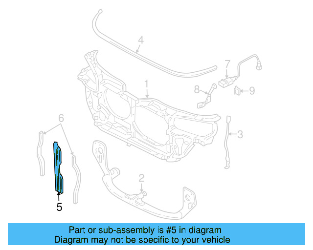 Sealing Strip 3B0-121-331 - View 21