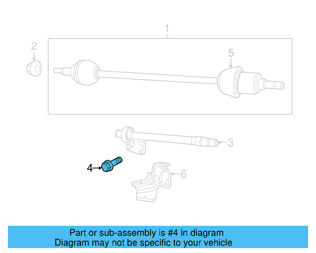 Intermediate Shaft Bolt WHT-005-674 - View 3