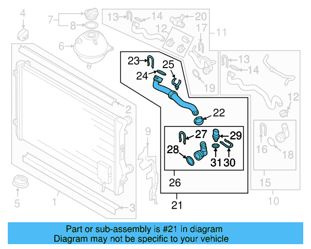 Lower Hose 5C0-122-051-N - View 18