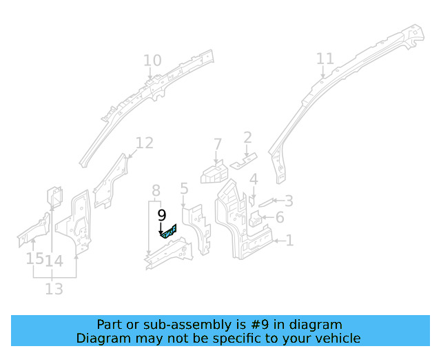 Outer Rail Extension Reinforced Plate 11A-806-165