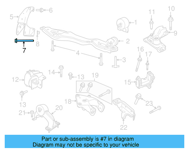 Front Mount Bracket Bolt WHT-004-287 - View 5