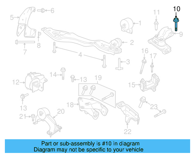 Engine Bracket Bolt WHT-004-386 - View 7