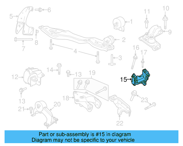 Trans Mount Bracket 7B0-199-555-F - View 4