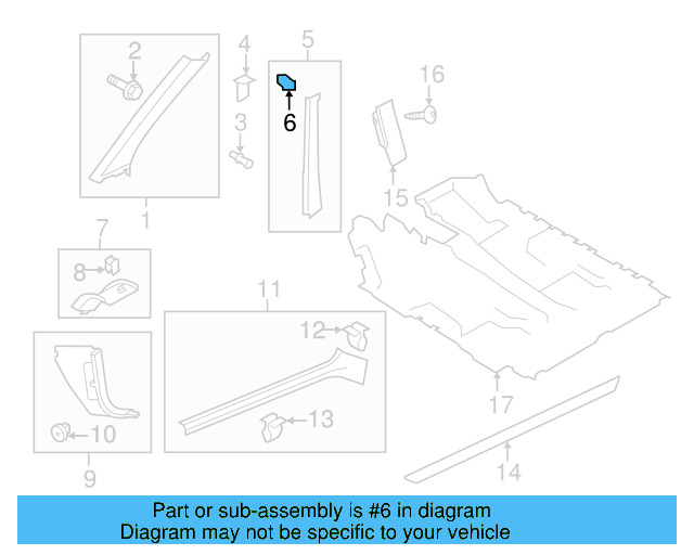 Side Trim Clamp 6N0-867-190 - View 38