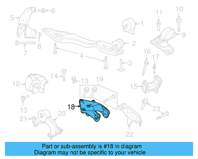 Engine Bracket 7B0-199-262-E - View 2