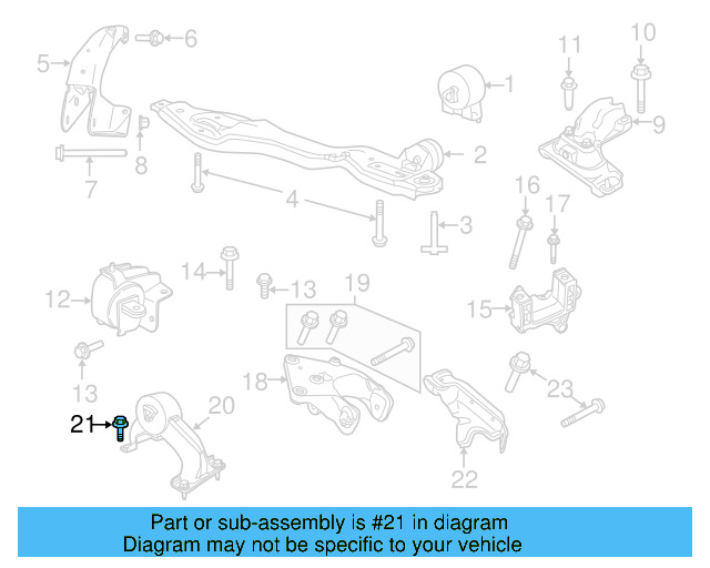Trans Support Mount Bolt WHT-004-366 - View 20