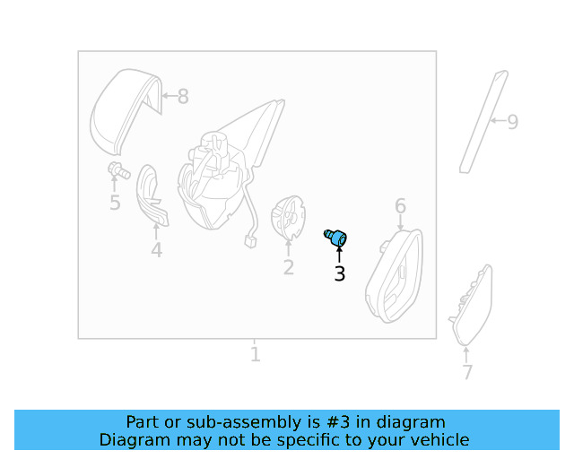 Door Mirror Drive Motor Bolt N-106-109-02 - View 13