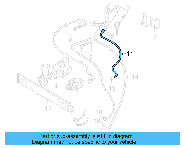 Power Steering Reservoir Hose 7L8-422-881