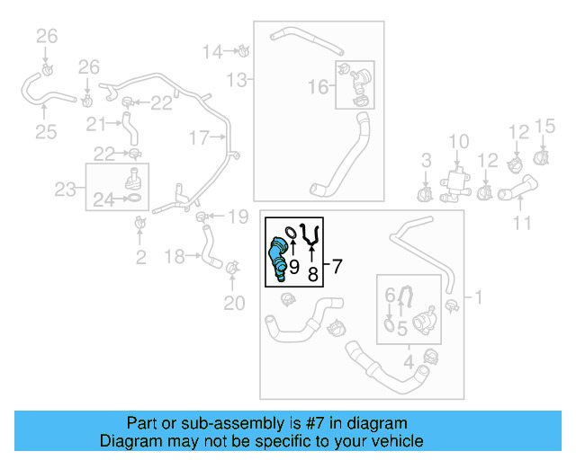 Upper Coupling 1K0-122-291-BE - View 3