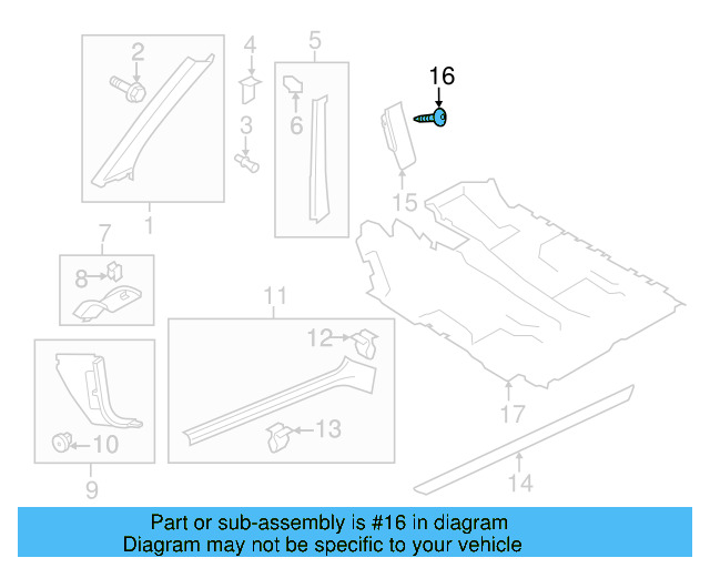 Side Trim Panel Screw N-906-986-06 - View 59