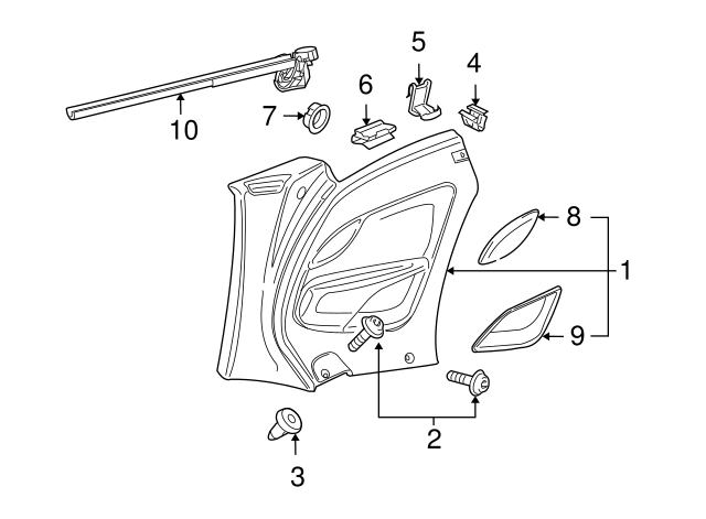 Quarter Trim Clamp 1Q0-867-059 - View 5