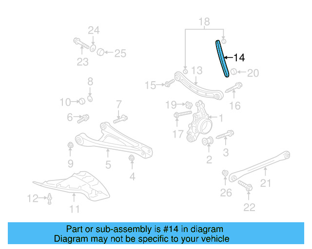 Rear Upper Control Arm 7L0-505-398 - View 5