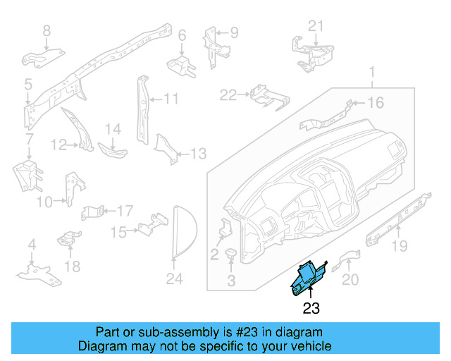 Instrument Panel Center Support 1K0-857-893 - View 15