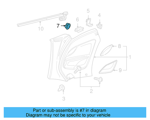Quarter Trim Escutcheon 1Q0-867-261-82V - View 3