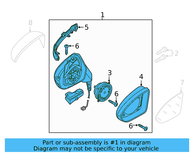 Mirror Assembly 5GM-857-508-D-9B9 - View 9