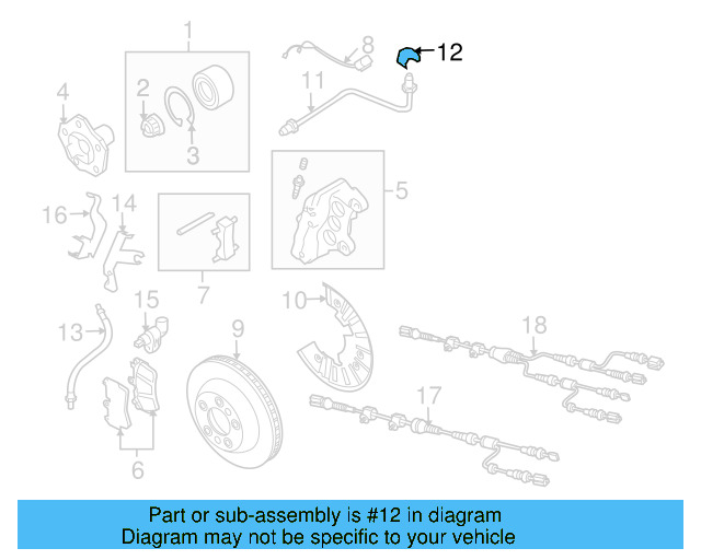 Brake Hydraulic Line Bracket 4D0-611-715-B - View 12