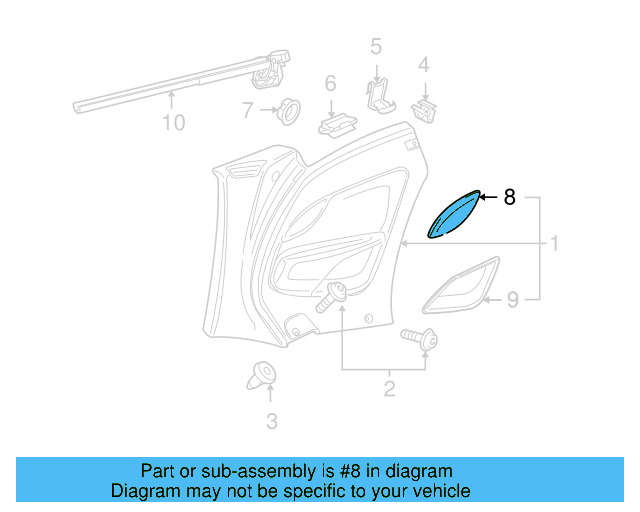 Speaker Grille 1Q0-868-148-C-95T - View 3
