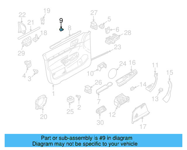 Trim Molding Clip 4A0-853-107 - View 74