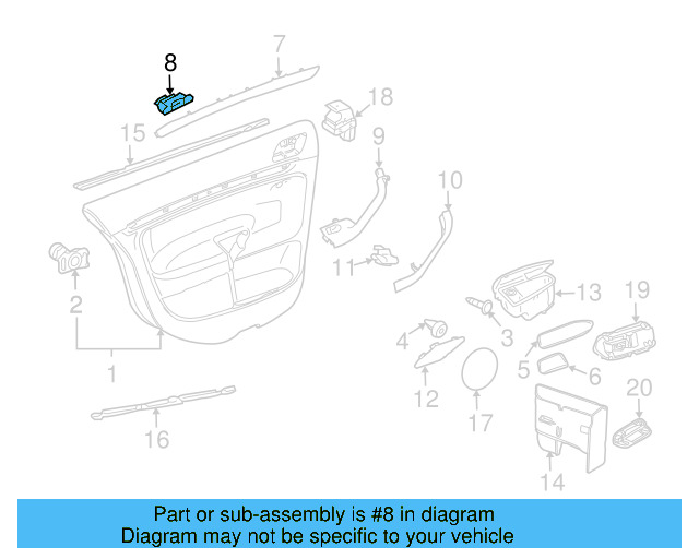 Trim Molding Clip 4A0-853-107 - View 4