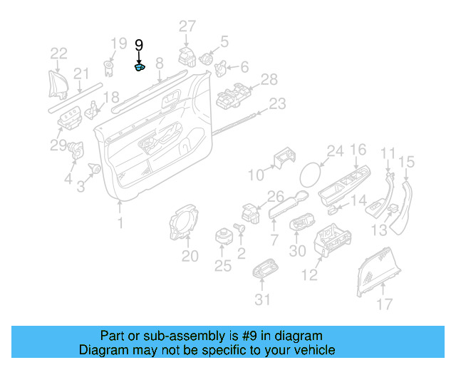 Trim Molding Clip 4A0-853-107 - View 3
