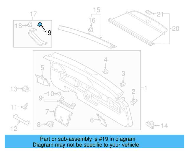 Lower Center Pillar Trim Clip 4A0-867-276-B - View 170