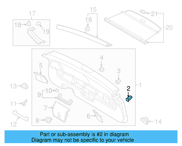 Lower Center Pillar Trim Clip 4A0-867-276-B - View 171