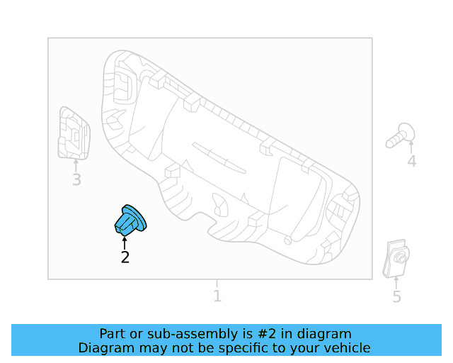 Lower Center Pillar Trim Clip 4A0-867-276-B - View 30