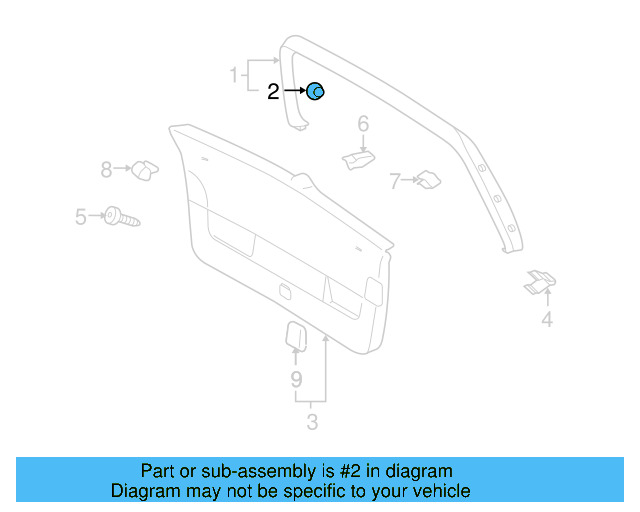 Lower Center Pillar Trim Clip 4A0-867-276-B - View 234