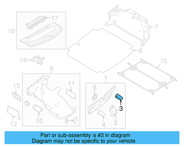 Lower Center Pillar Trim Clip 4A0-867-276-B - View 194