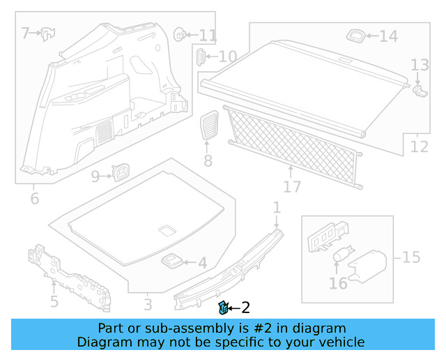 Lower Center Pillar Trim Clip 4A0-867-276-B - View 79