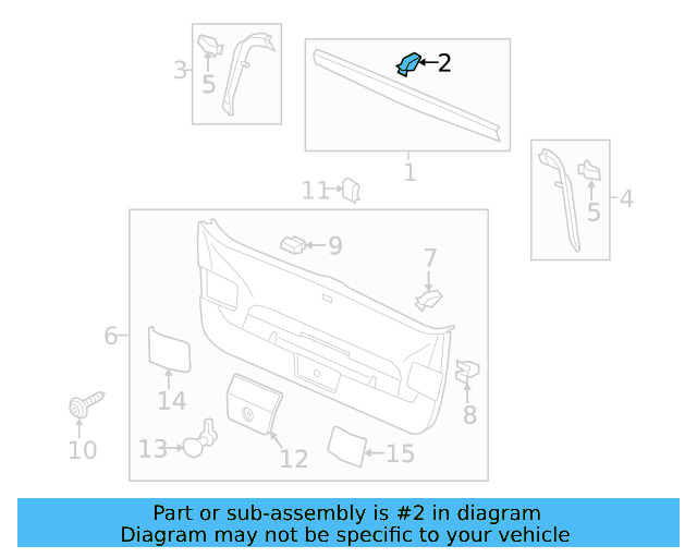 Lower Center Pillar Trim Clip 4A0-867-276-B - View 19