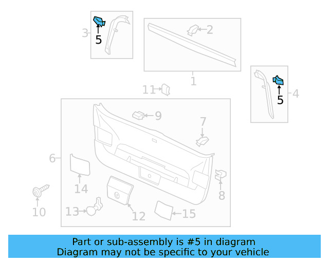 Lower Center Pillar Trim Clip 4A0-867-276-B - View 20