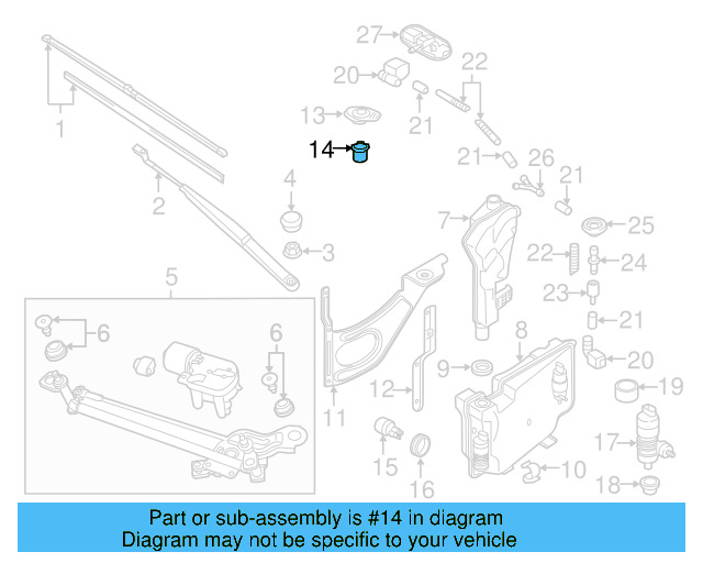 Washer Fluid Strainer 4A0-955-485 - View 21