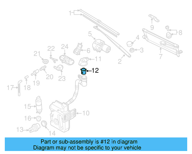 Washer Fluid Strainer 4A0-955-485 - View 22