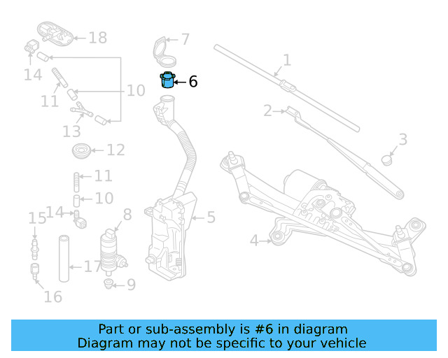 Washer Fluid Strainer 4A0-955-485 - View 98